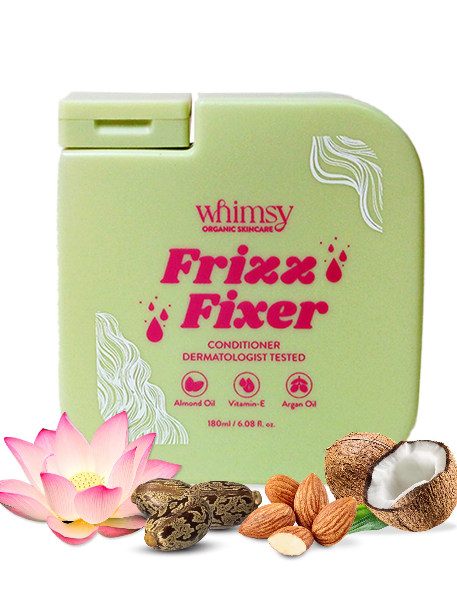 Whimsy Beauty Frizz Fixer Conditioner for Kids | Nourishing, Sulfate-Free & Paraben-Free Formula with Argan Oil & Shea Butter | Smooth, Soft Hair – 180ml-image-6