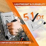 THINKWORK Light Duty Staple Gun - Upholstery Staple Gun for Wood with 1600pcs JT21 Staples 1/4", 5/16", 3/8" and Staple Remover, Fabric Stapler for Crafts, Home Use, Wall, DIY, Lights Decora, Grey
