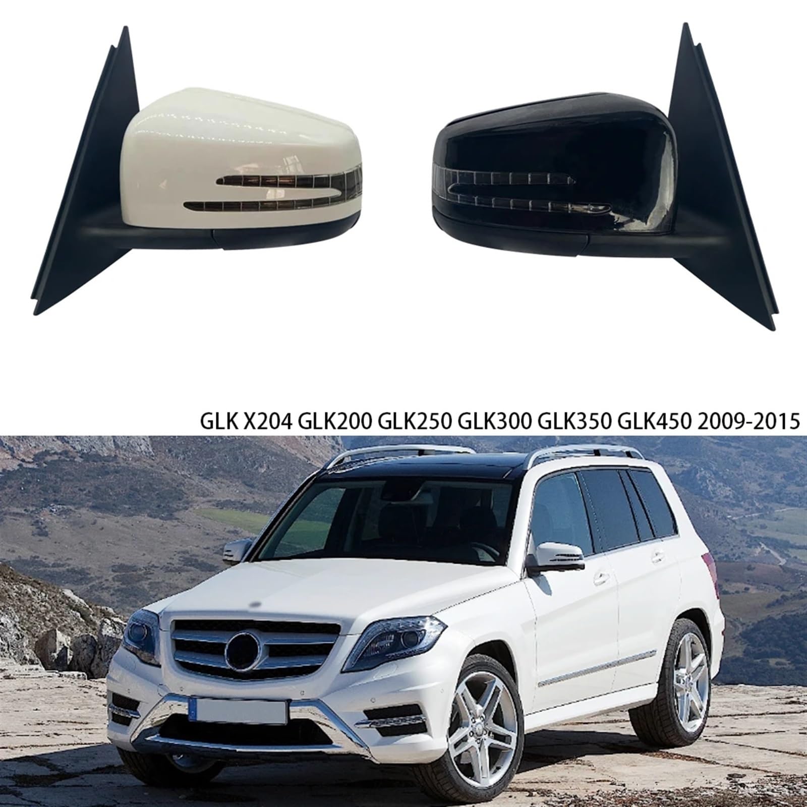 Car Outside Side Rearview Mirror Assembly Compatible For Mercedes