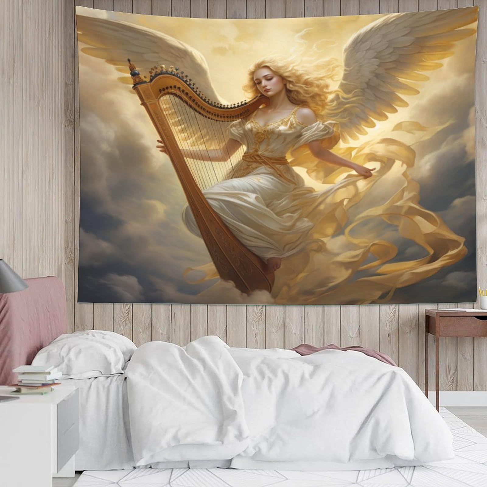 Arazzo Da Parete 180x230cm In Poliestere - Tappezzeria Decorativa Per Camera E Soggiorno - Foto 4