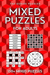 Mixed Puzzle Book for Adults: 150+ Mixed Puzzles - Perfect Brain Training