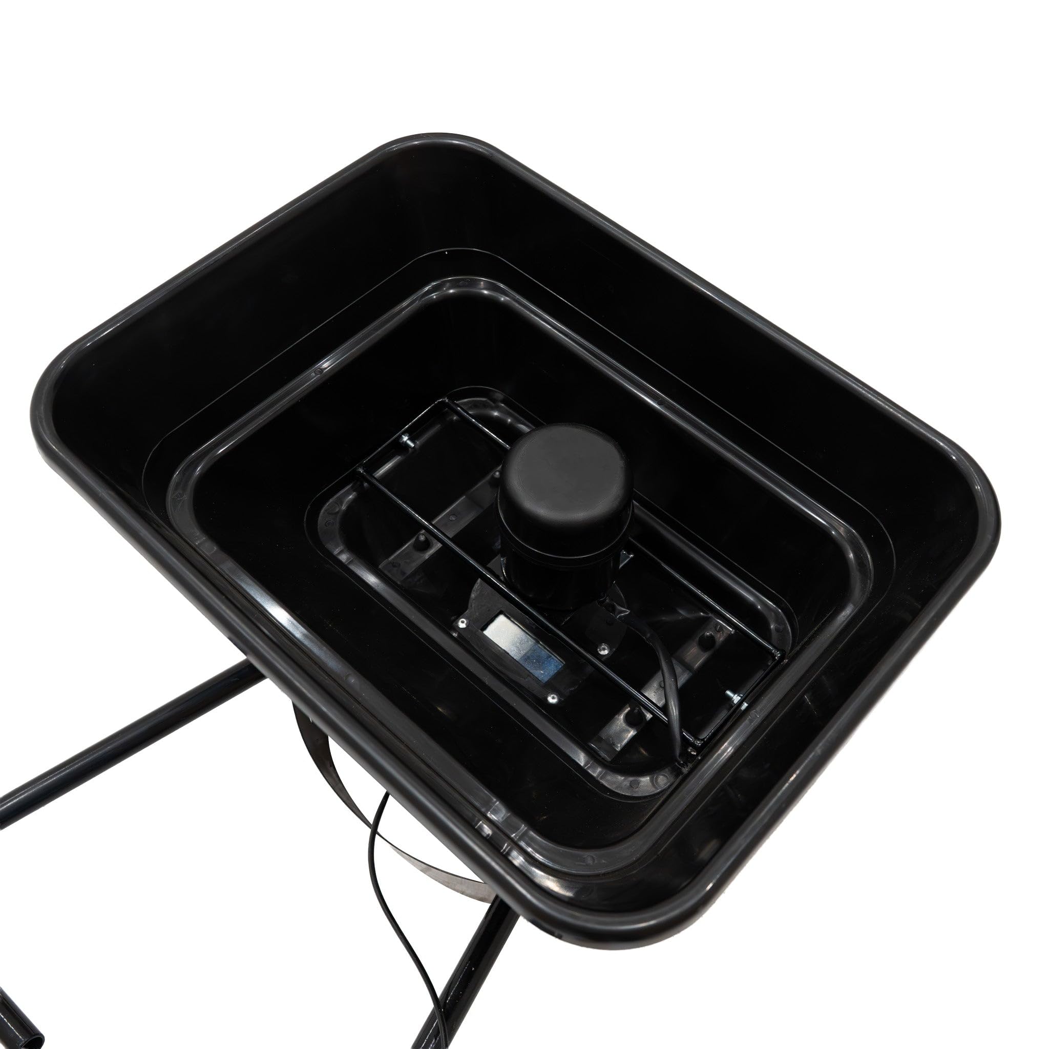 Épandeur Remorqué à Engrais Pour ATV Quad 12 V Capacité de Trémie 45,3 L 38 kg 560 TR/min Tractage Pour Sable Graine Sel Épandage Réglable 1490m² [Déflecteur & Housse de Pluie INCLUS]