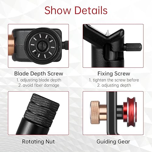 Miniatura 5 de Pelacables blindados de 0.157-0.394 in, pelacables de fibra óptica blindados FTTH, pelacables redondos coaxiales, ranura de cable blindada media y