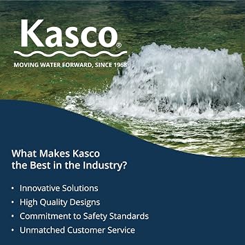 Kasco 1HP Surface Aerator -240V with 250 ft Electric Power Cord | Efficient Surface Aeration for Lakes & Pond | Maximum Circulation for Clear Healthy Water