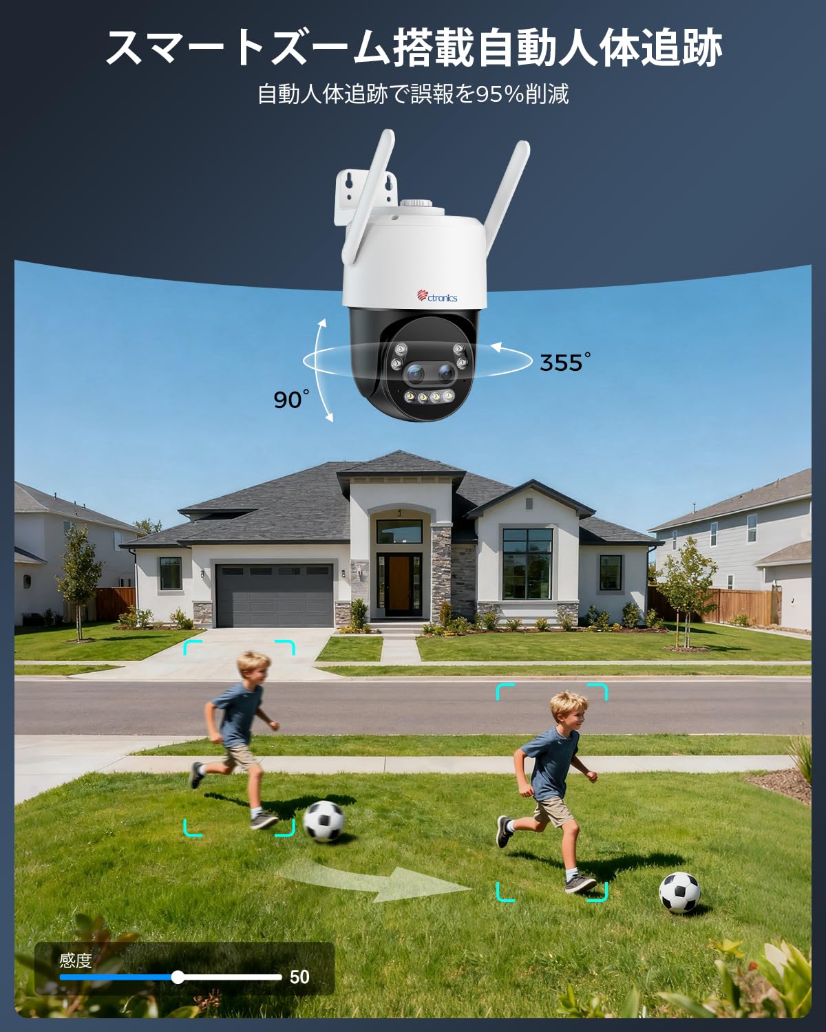 Amazon.co.jp: 【4K 10倍ハイブリッドズーム】Ctronics 防犯カメラ