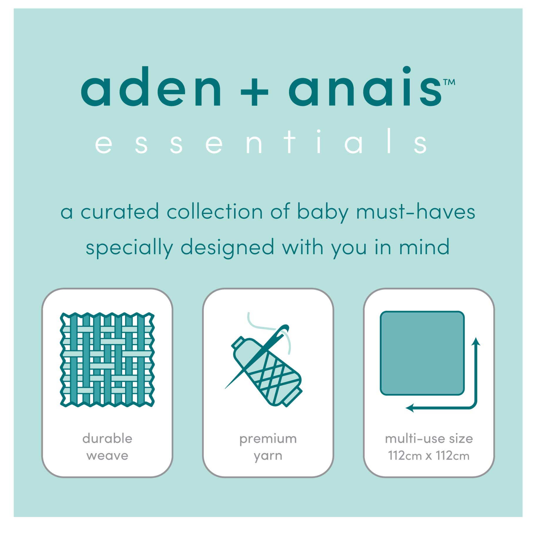 Aden + Anais Essentials Coperta Piumosa Per Neonati - Morbidissima E Multiuso, 76x101 Cm, Colore Rosa Cipria