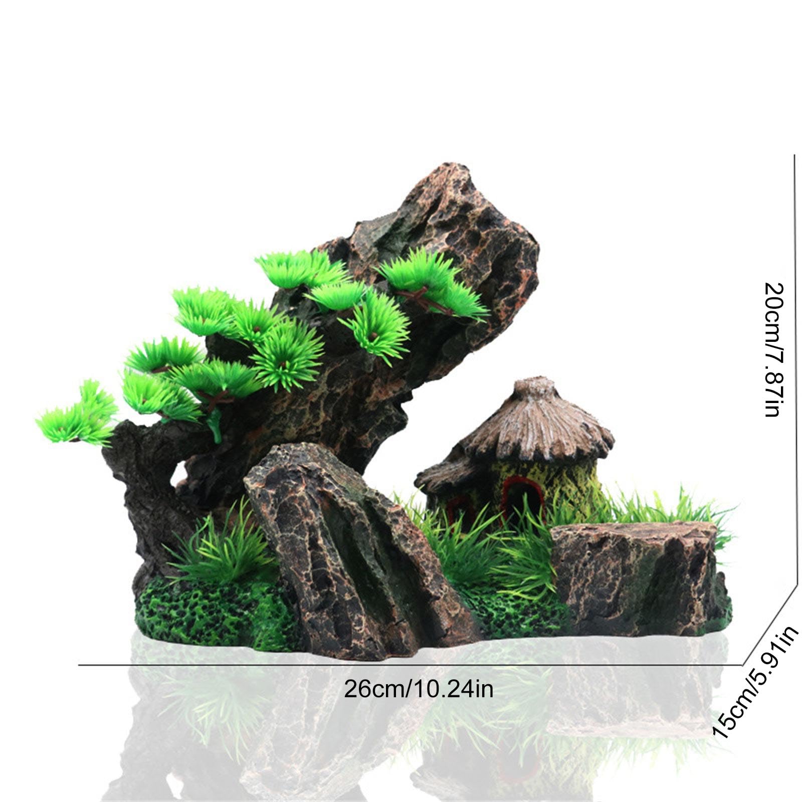 Plante artificielle pour reptiles - Décoration d'aquariums - Pour les amateurs d'eau - Esthétique naturelle