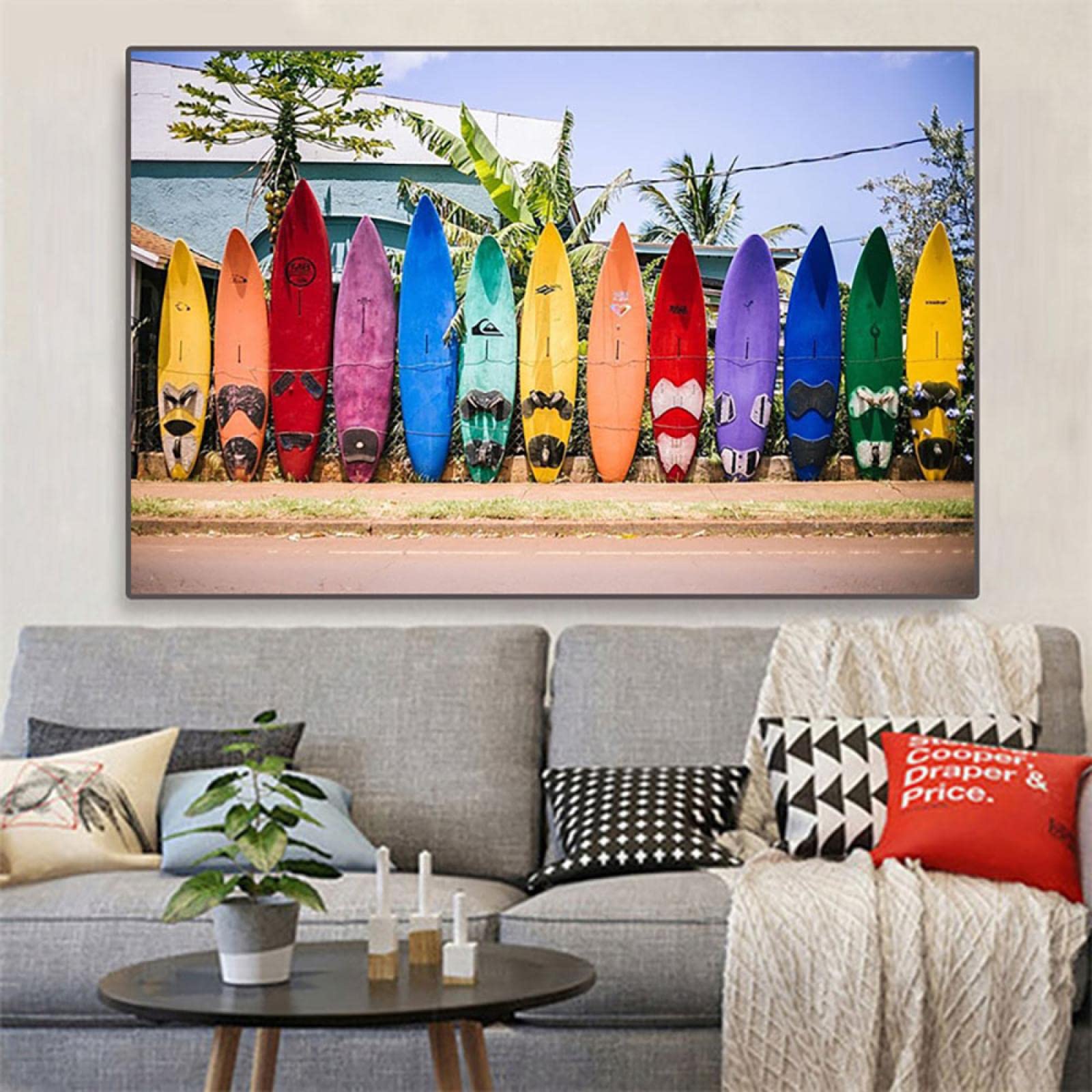 Fotografia surfingowa obraz na płótnie nadruk kolorowy plakat surfingowy i wydruki obraz krajobraz sztuka ścienna dekoracja domu Cuadros 60 x 80 cm bez ramy