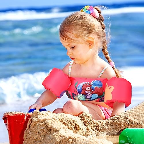 Vista 16 de Chaleco de natación para niños de 20 a 30 libras, flotadores de natación para bebés, alas de agua de natación, piscina charco para niños de 1 a 3