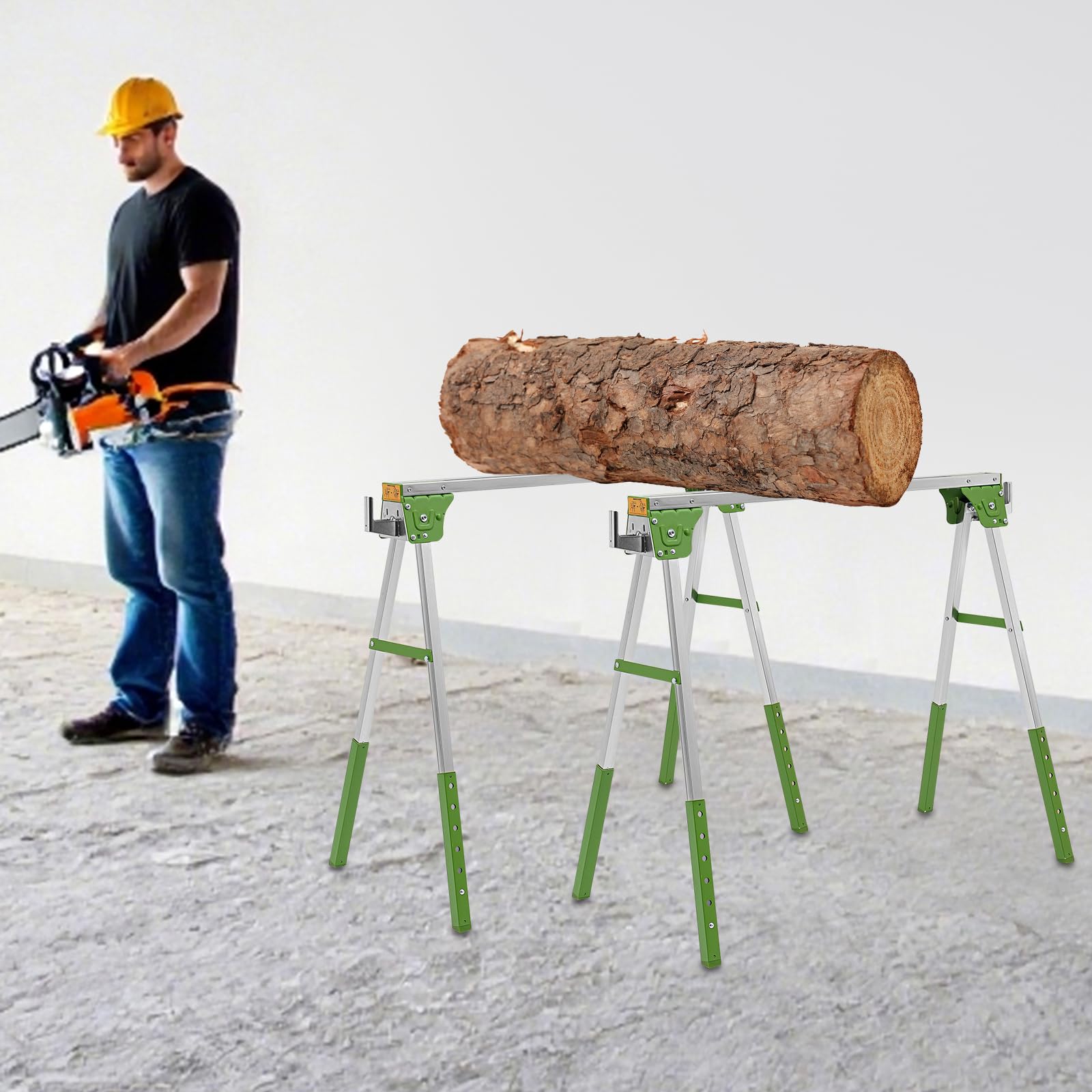 Höhenverstellbar (6 Stufen, 72,6–89 cm) Enorme Tragkraft Arbeitsböcke Böcke Arbeitsbock Unterstellbock Höhenverstellbar 2er Set Klappbar Schnell zusammenklappbar für Werkstatt, Baustelle, Lager