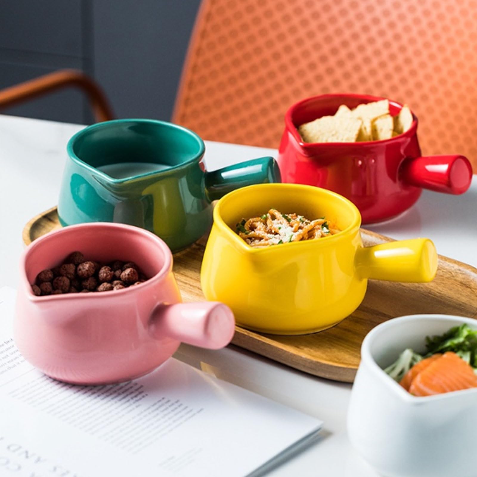 MRKU Pot à Lait, saucière, Tasse à Eau, pichet, crémier, Distributeur de café, sucrier, en céramique avec Bec verseur, sans Plomb, en Porcelaine Cuite à Haute température, idéal pour Le Steak.