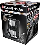 Russell Hobbs Cafetière filtre [Technologie WhirlTech pour extraction & arôme optimaux] Adventure (8 tasses, verseuse Isotherme 1L, Auto Off, antigoutte, 1100W) Machine à café 24020-56 - 2