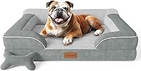 Vista 17 de Cama Extra Grande para Perros, Cama Ortopédica XL para Perros con Espuma Viscoelástica de Gel Refrescante, Cama Impermeable para Mascotas con Funda