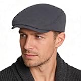 Men's Classic Newsboy Cap Cotton Flat Ivy Irish Cap Fitted Gatsby Driving Cabbie Hat Flat Winter Golf Hats