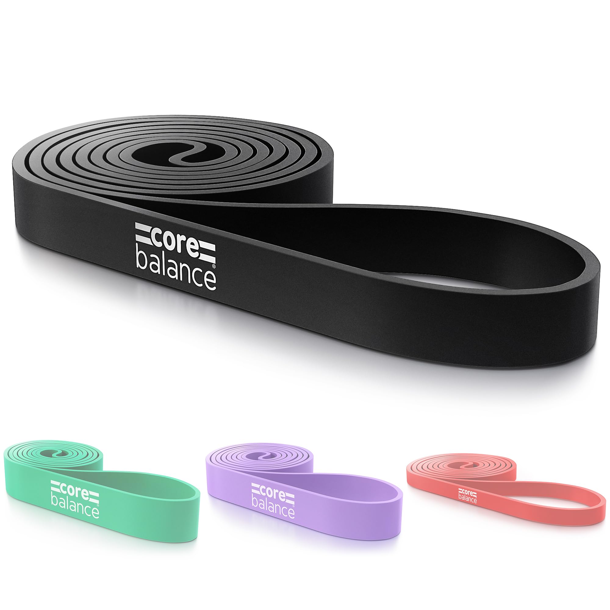 Core Balance Assisted Pull Up Bands Resistance Strength Training Natural Latex (Light to Extra Heavy)