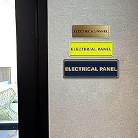Vista 5 de All Quality Letrero de pared o puerta de panel eléctrico estándar, material duradero, letrero transparente y funcional, fácil instalación, negro