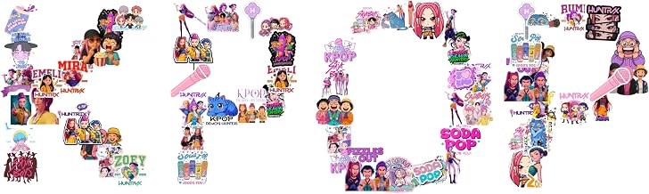 K-Pop Demon Hunter Vinyl Stickers Set Water-Resistant, UV-Resistant, Strong Adhesive for Laptops, Water Bottles, Cars K-Pop Demon Hunter Stickers