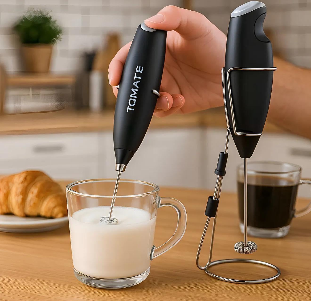TOMATE Mixer Portátil USB, Batedor Elétrico para Leite, Café