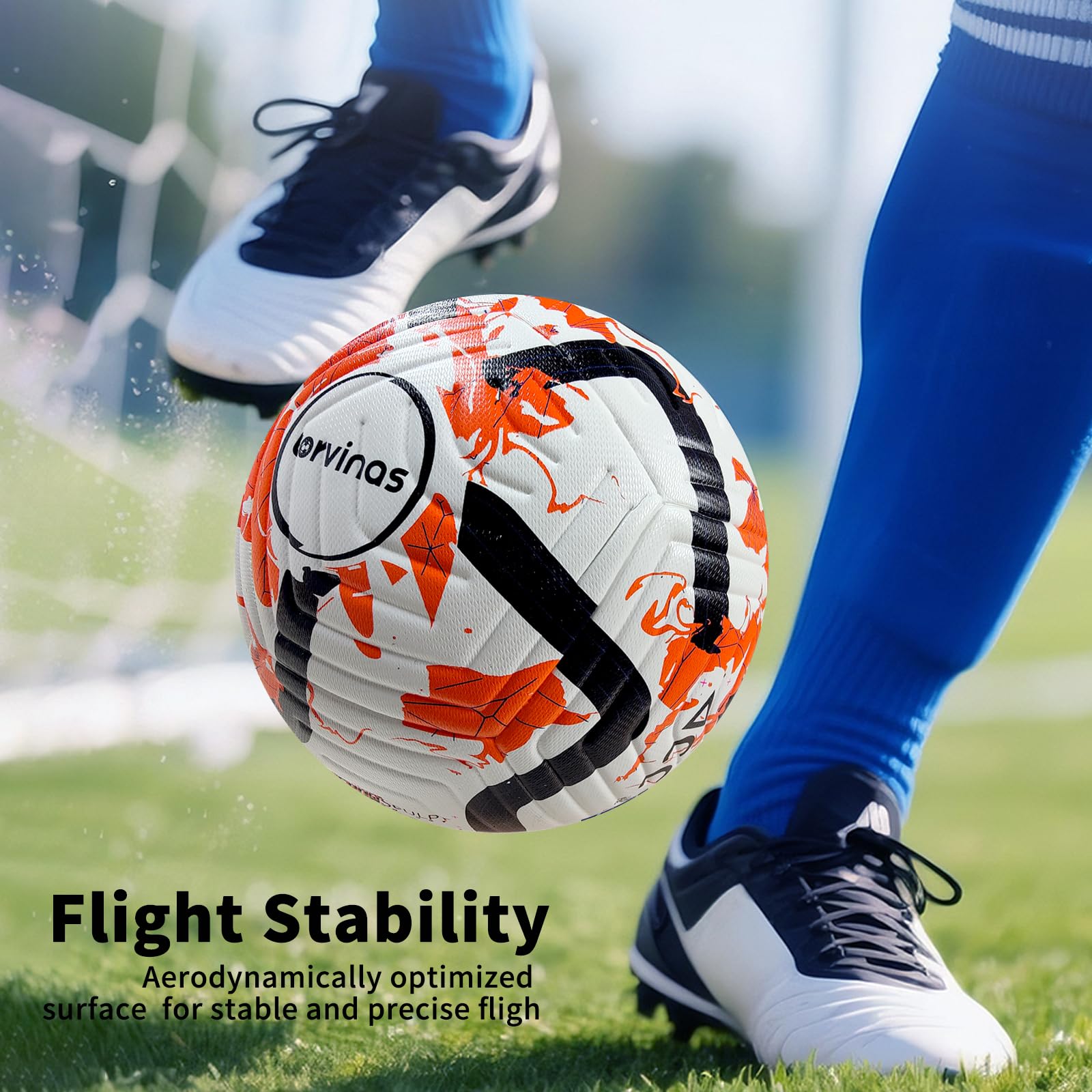 Balón de fútbol tamaño 5,4 – Piel sintética impermeable adherida térmicamente, entrenamiento profesional y pelota de partido para jóvenes y adultos, con bomba y bolsa, juego de regalo de