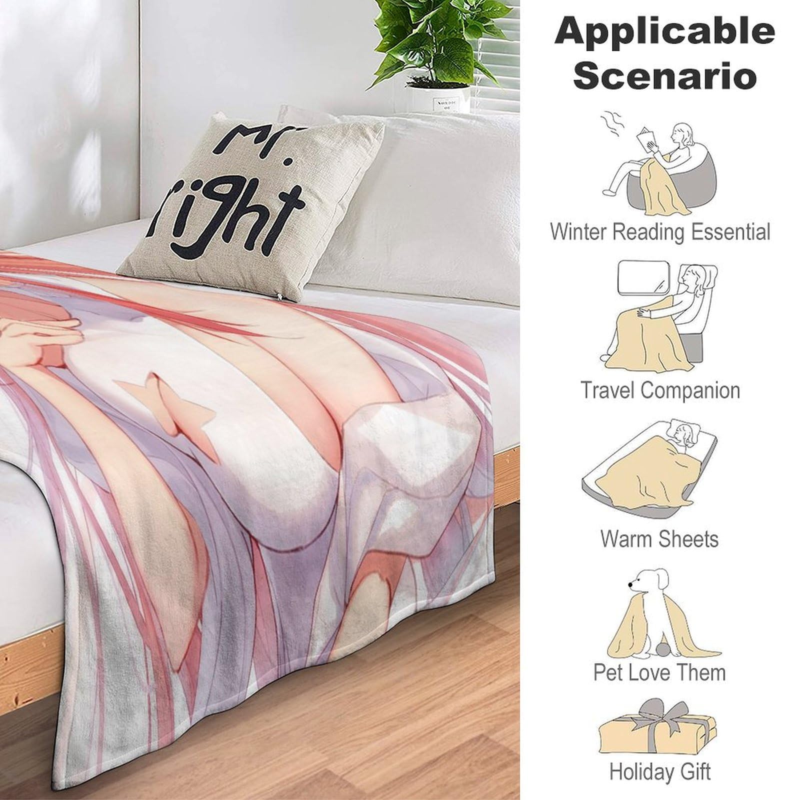 Amazon｜毛布 大判 中野五月 五等分の花嫁 ブランケット