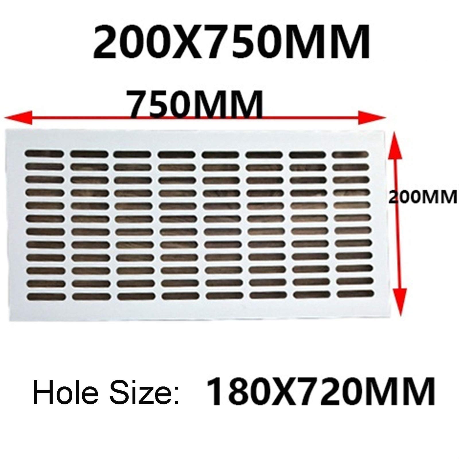 Copertura per griglia di ventilazione, Copertura della griglia di ventilazione in lega alluminio for pareti(Golden,200x550mm)