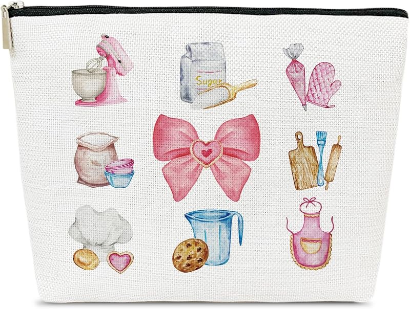 Necessaire de maquiagem ELSGFHSU com estampa de confeitaria, modelo LZC-HZB02-11, Style 0211