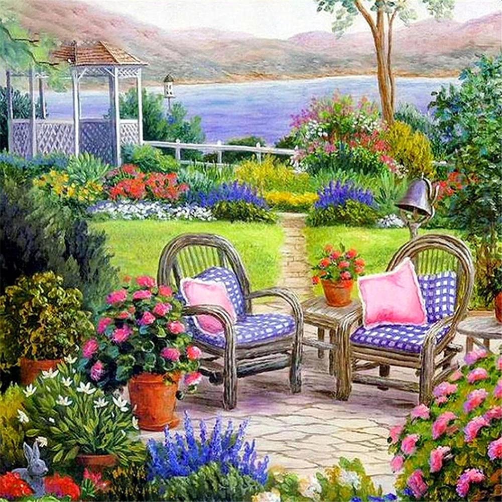 Diamond Painting Traktor Wiese - DIY Diamant Bild Mit Eckigen Steinen 15x20 Cm