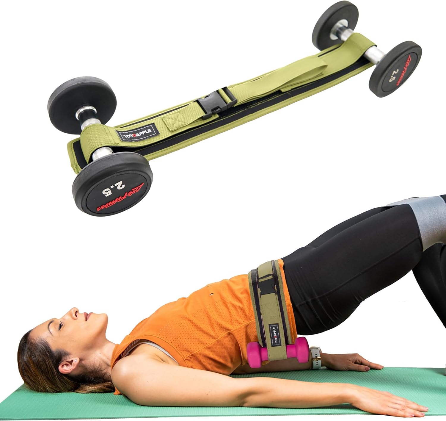 Dumbbell Hip Thrust Belt,Thick Padding Booty Belt for Hip Thrust,Dumbbell Belt for Hip Thrust,Glute Trainer and Booty Builder