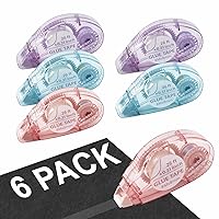 Vista 1 de Cinta de Doble Cara para Manualidades, Paquete de 6 Rodillos de Cinta Adhesiva, 26 Pies x 0.31 Pulgadas Cinta para Álbum de Recortes, Rodillo