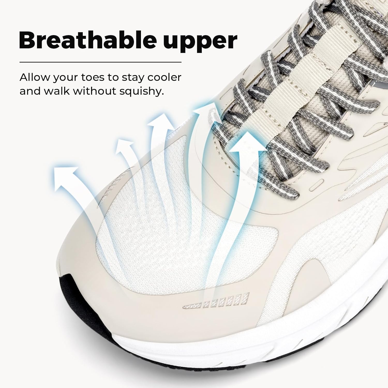 FitVille Comfortable Extra Wide Walking Shoes for Men Lightweight Mens Walking Shoes Wide Width Non Slip Cushioned - Image 3