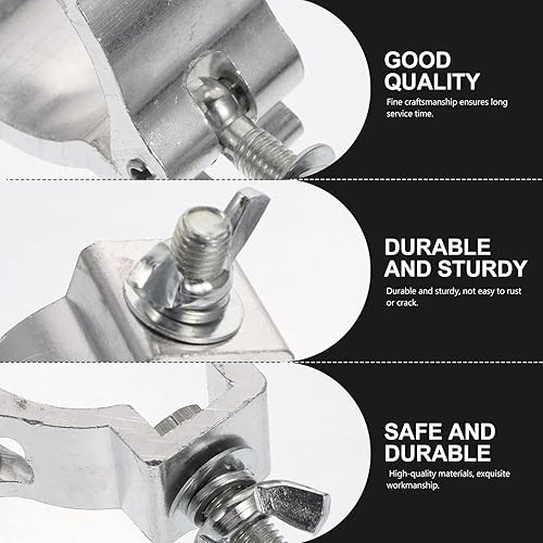 Miniatura 4 de Happyyami Gancho de luz de escenario, gancho de abrazadera de luz, clips de montaje de cuerda de luz, soporte de luz de cabeza móvil, abrazadera de