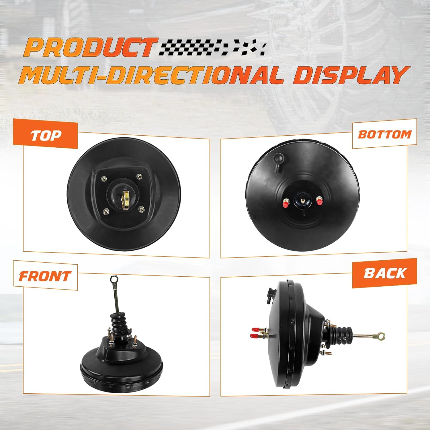 54-74225 Vacuum Power Brake Booster Fit for Ford F-150 1997 1998 1999 4.2L 4.6L 4.9L 5.4L Without Master Cylinder OEM# 5474225, 5C474225, F65Z2005AA, F85Z2005AA