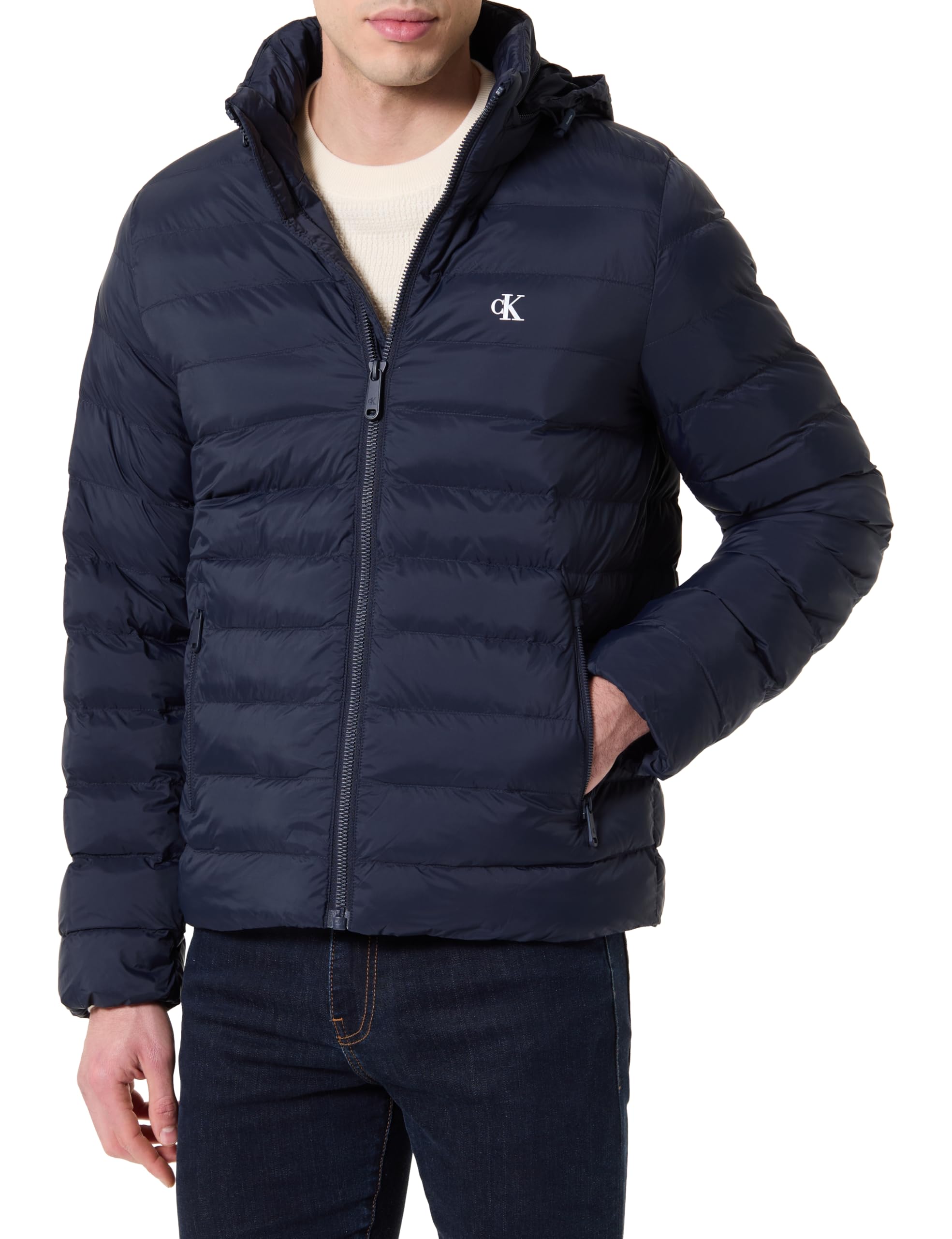Calvin Klein Cazadora acolchada Hombre Nylon Hooded Puffer con capucha con descuento