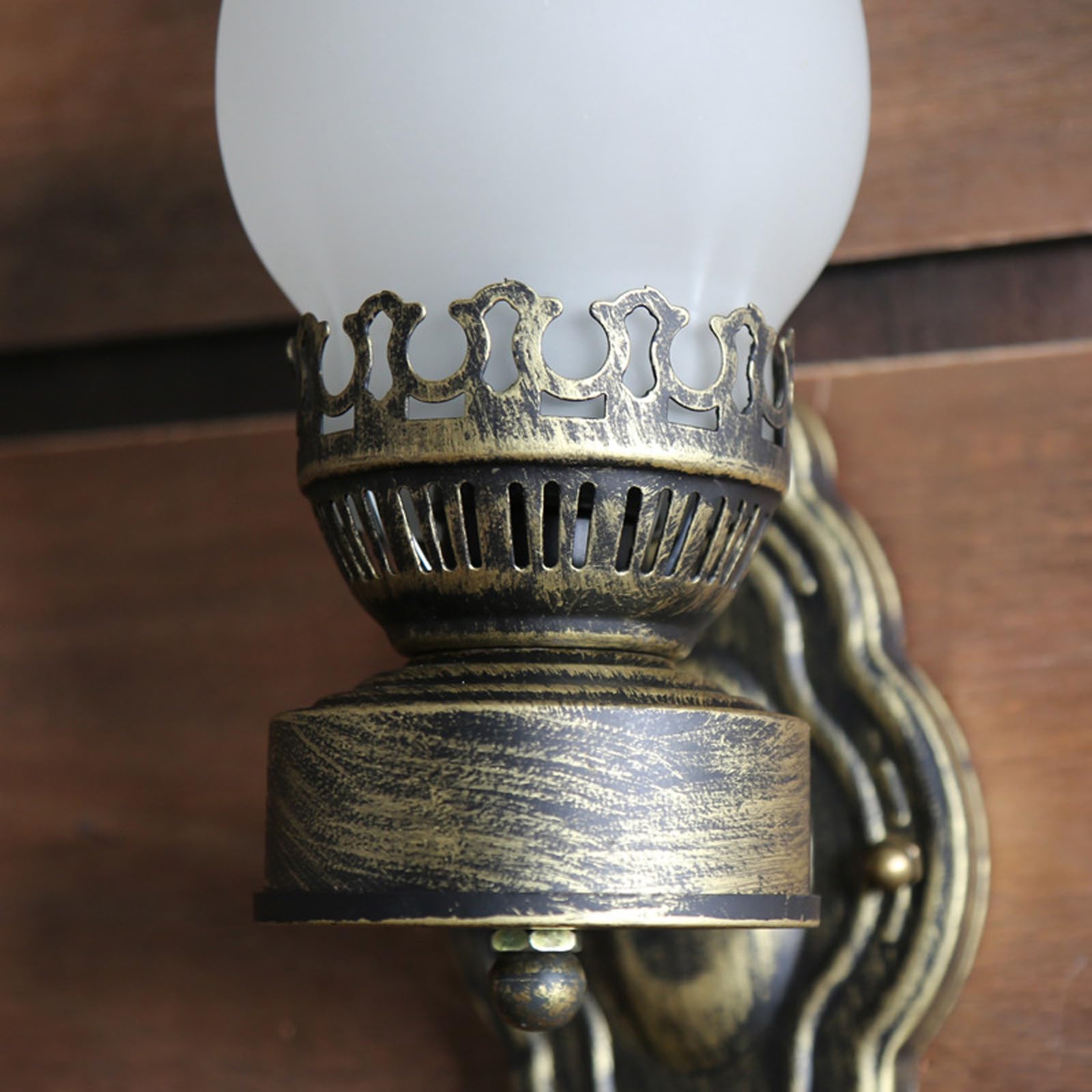 Lampa ścienna w stylu vintage, E27, kreatywna, szklana, oświetlenie ścienne, przemysłowe, do wnętrz, żelazo, dekoracja do czytania (bez żarówki), do sypialni, salonu (B)