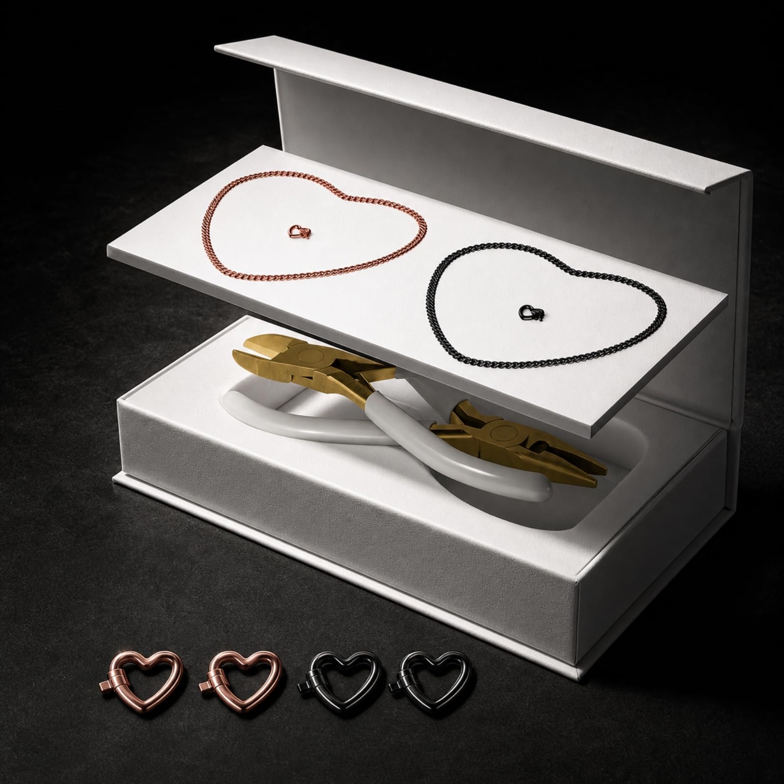 Wzmzjy Kit per Braccialetti con Pinze Pratico, color to 4, color to 4