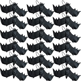 GXXMEI 18PCS Halloween Simulation Hanging Bats Realistic Looking Scary Bats,Fake Rubber Hanging Vampire Bats for Halloween Party Favors and Decoration,Haunted House