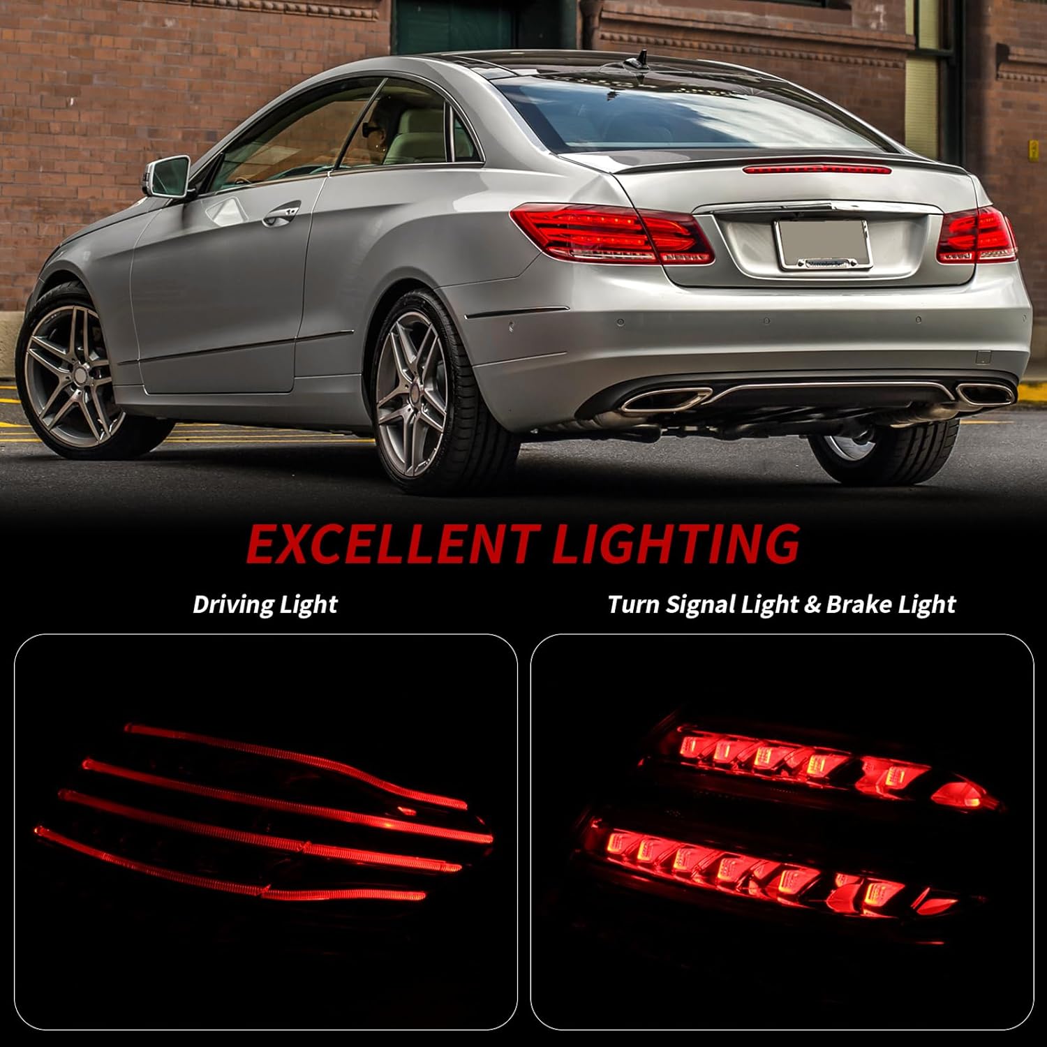 ZXMT Outer Tail Light Lamp Assembly Compatible with 2014 2015 2016 Mercedes Benz E-Class W212 E350 E400 E550 E63 AMG Rear Tail lamp Bake Lamp 2129061303(Left Driver side)