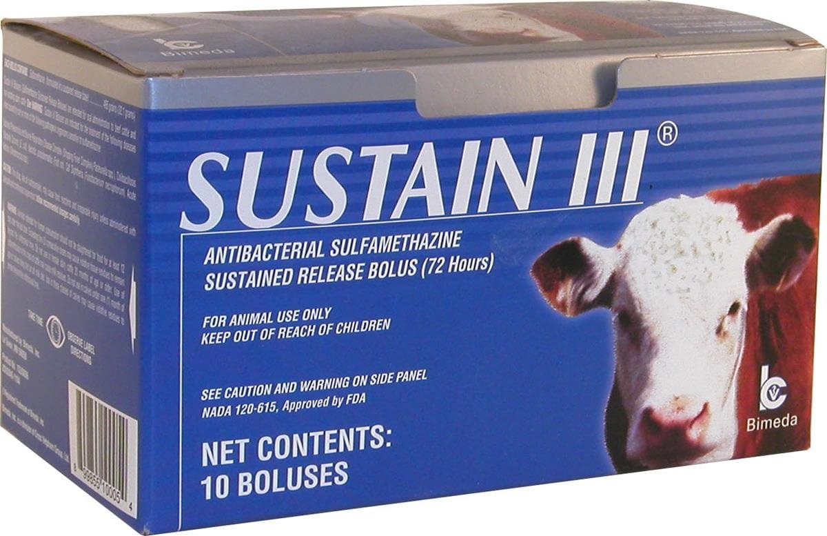 Durvet 698929 10S Sustain III Cattle Bolus