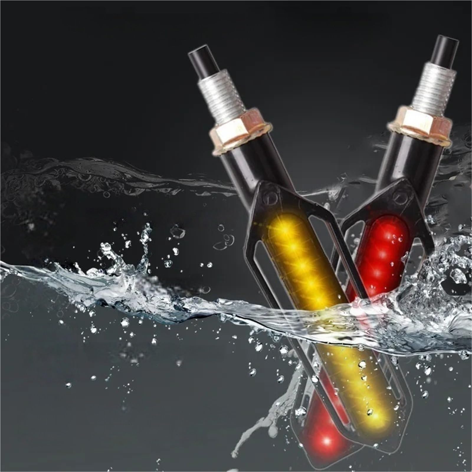 Światła kierunkowskazów Lampka Kontrolna Kierunkowskazów | Motocykl 10mm Wskaźnik Kierunkowskazu Światło Do Jazdy Płynące Światła Hamulcowe(4 Pcs)
