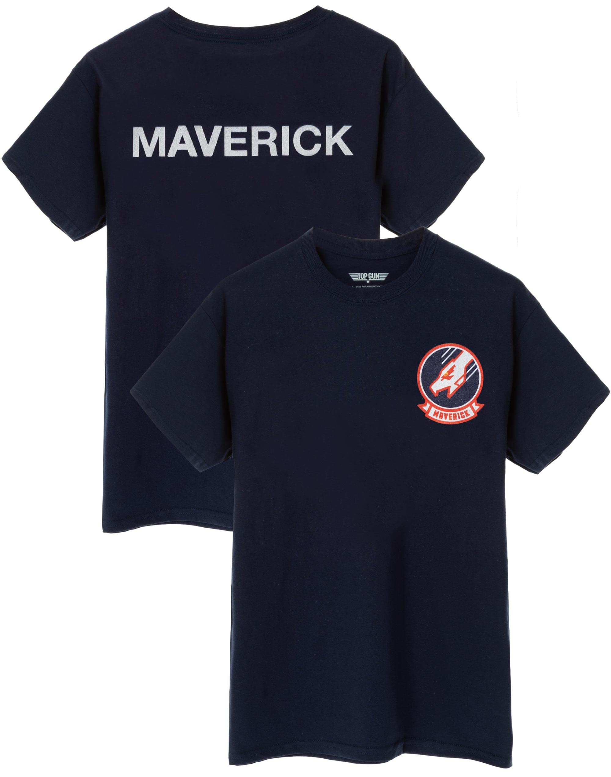 B&Q -  Top Gun Mens Blue Movie Logo Short Sleeved T-Shirt (Large)
