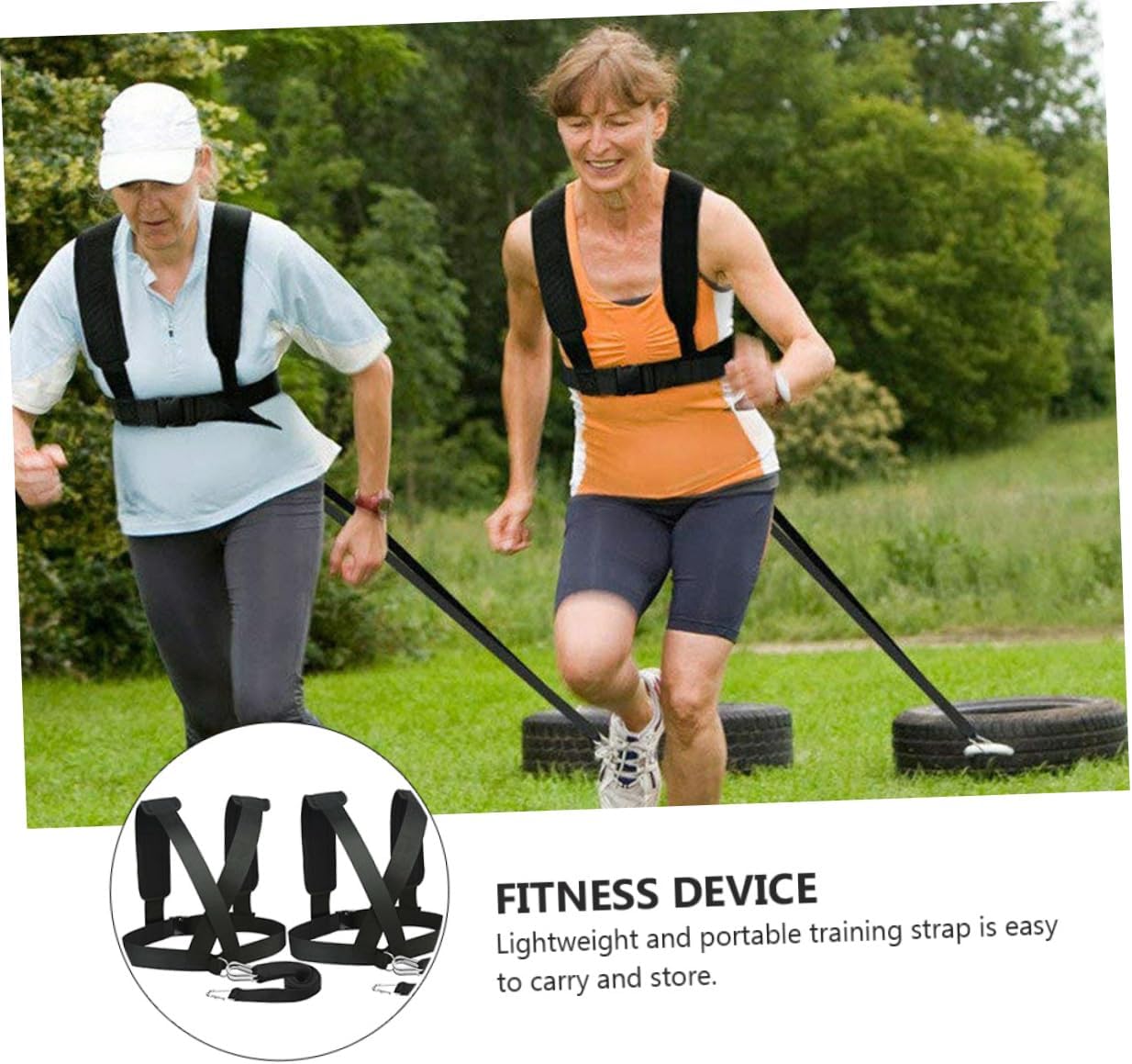 2pcs Fitness Training Belt with Weight Bearing Shoulder Straps Elastic and Sturdy Sled Harness for Strength Training Running Yoga and Professional Sports Teams