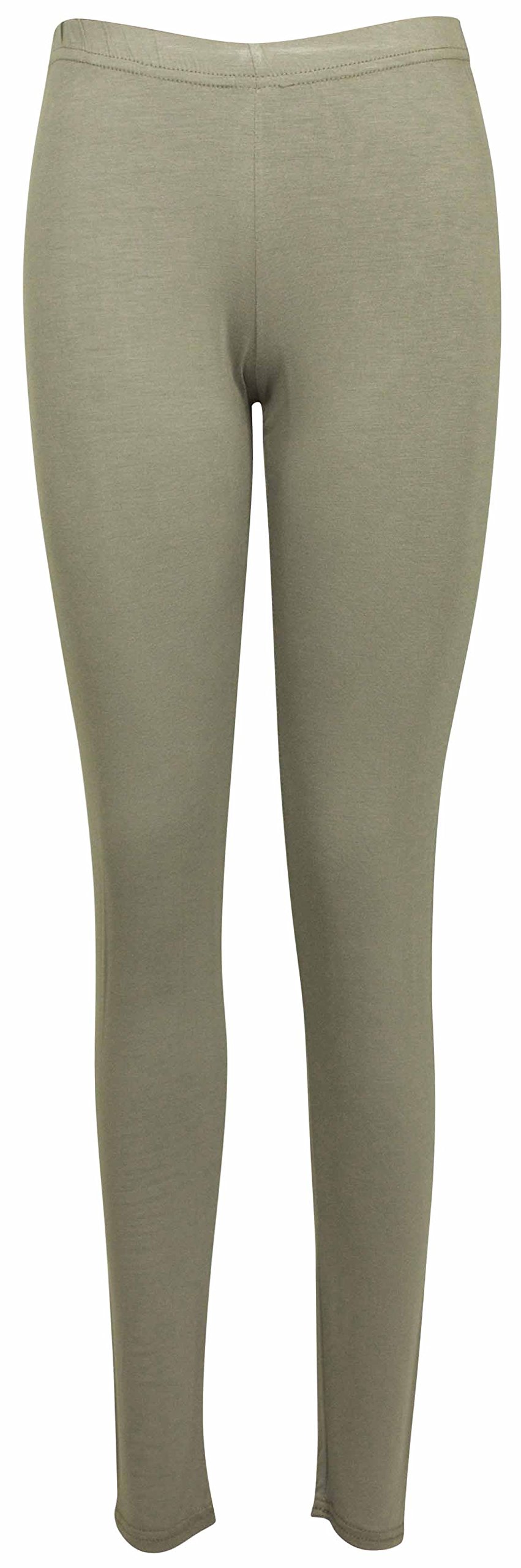 Legging grande taille extensible marron clair confortable sans compression 52 54