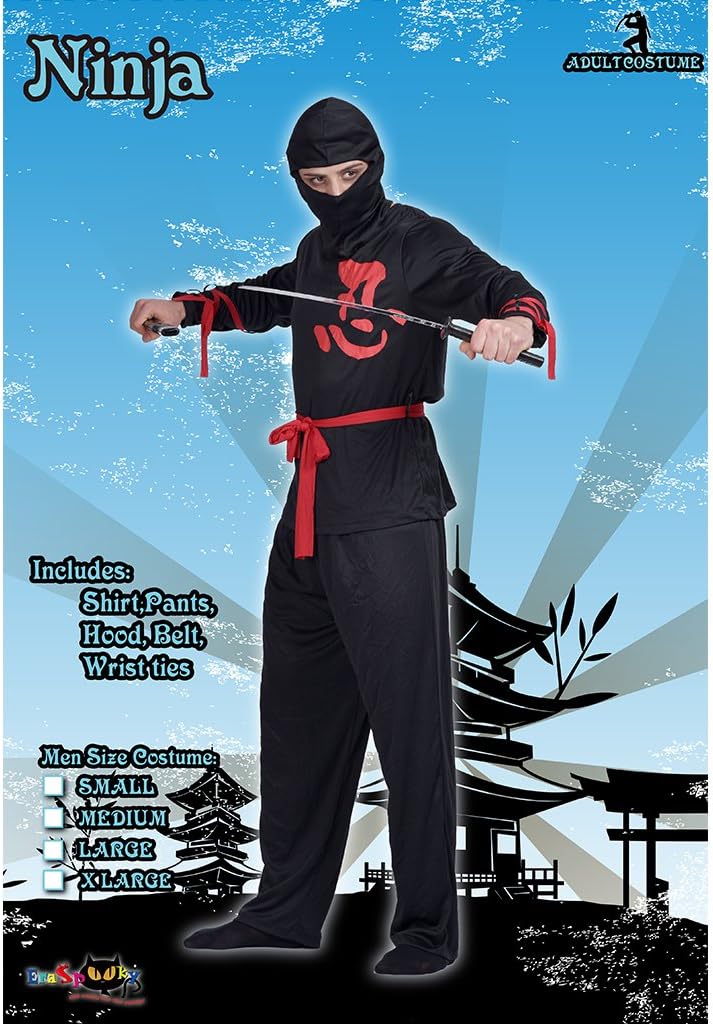 EraSpooky Men's Halloween Ninja Costume Suit - Image 2