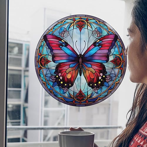 Miniatura 8 de GANAZONO 2 calcomanías de decoración de vidrio, calcomanías estáticas para ventana, pegatina para puerta, pegatina para puerta de bricolaje,