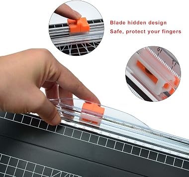 WORKLION Replacement Blade for Paper Cutter with Automatic Security Safeguard, Paper Trimmer Blades Refill(4 Pack)