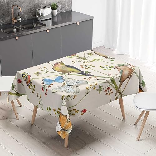 Vista 42 de Mantel de acuarela Redondo para Mesa De 4 Sillas Coral Verde Pálido Negro Mantel rústico Decoración de mesa 30 x 30 pulgadas Abstract_07