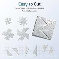 Vista 6 de Paquete de 12 paneles acústicos con autoadhesivos, paneles de espuma a prueba de sonido de 12 x 12 x 0.4 pulgadas, paneles de sonido de alta