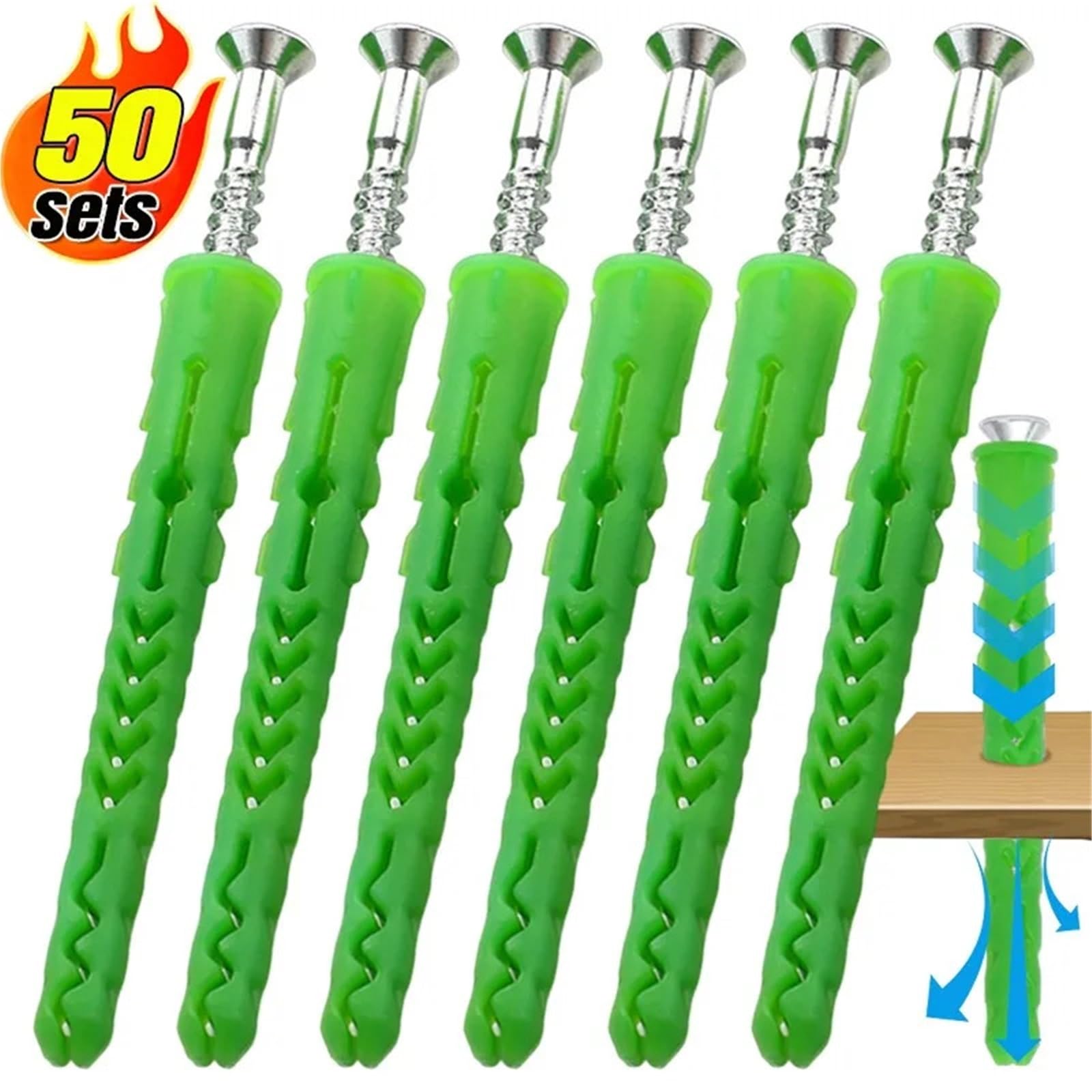 Fisher Tasselli Tubo con tappo a vite ad espansione Elementi di fissaggio for bullone autofilettante alta resistenza for carichi pesanti(30Sets)