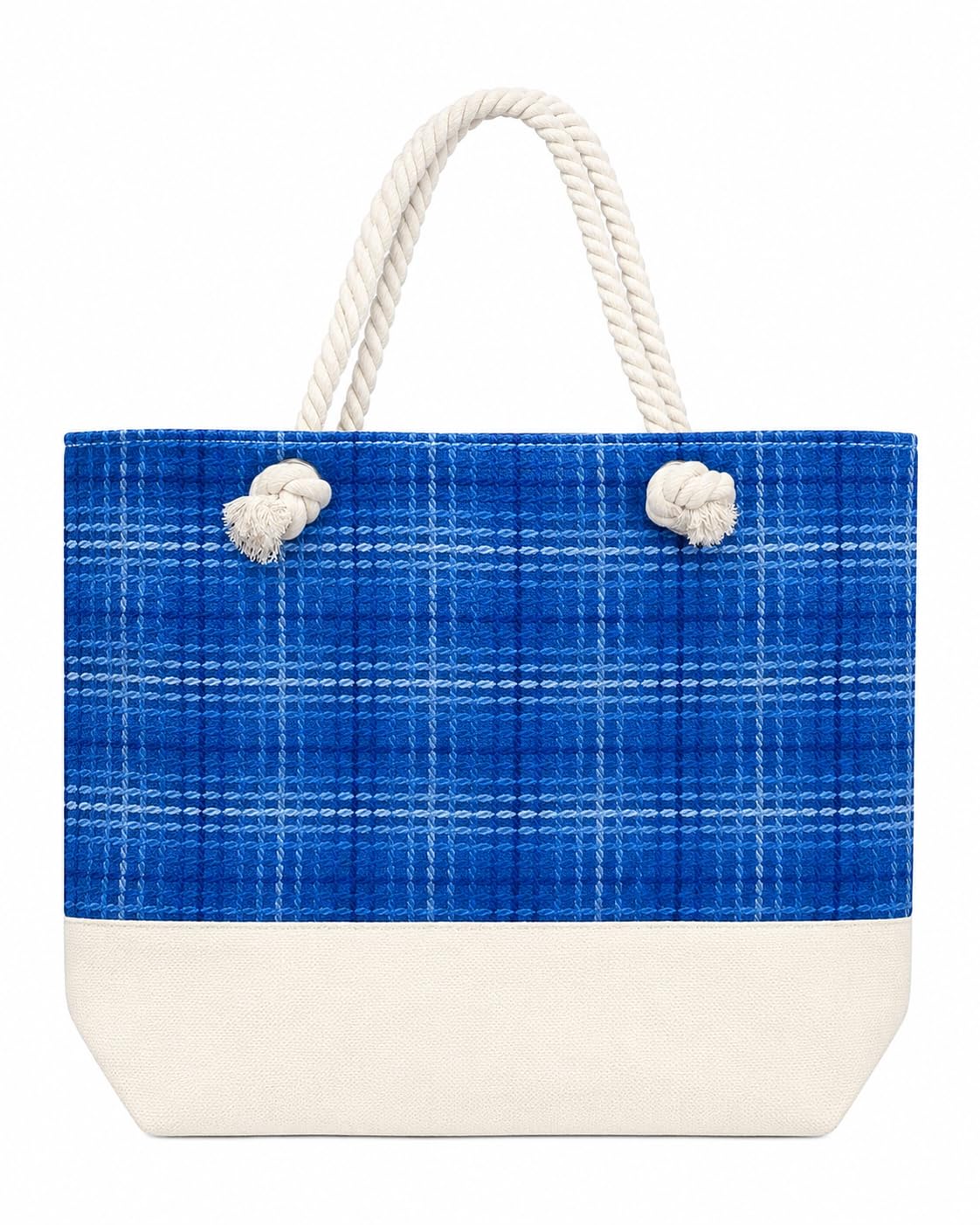 Large Capacity Women Tote Bag with Zipper Closure | Rope Handle Shoulder Bag for Travel, Office, Shopping, Beach & Market | Stylish Reusable Handbag for Women (47 x 40 cm)