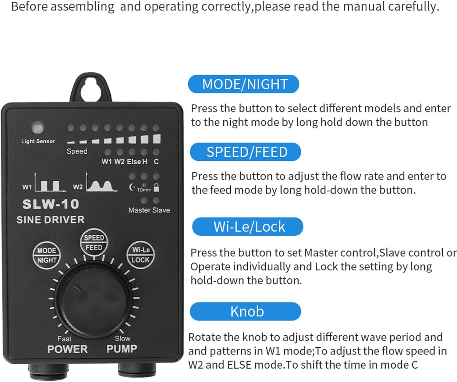 Flow Pump Wave Pump Wave Maker Mini Submersible Pump Ultra Quiet with Dry Burning Protection for Fountains, Hydroponics, Ponds, Aquariums Waterfall & More